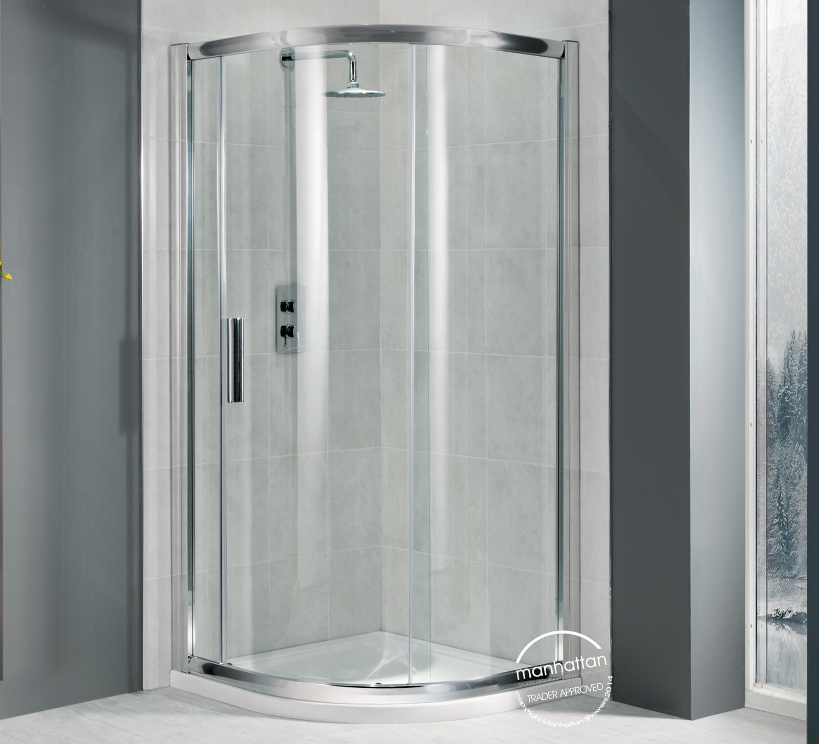 Manhattan 6 Quadrant Uno Shower Enclosure 900 x 900mm