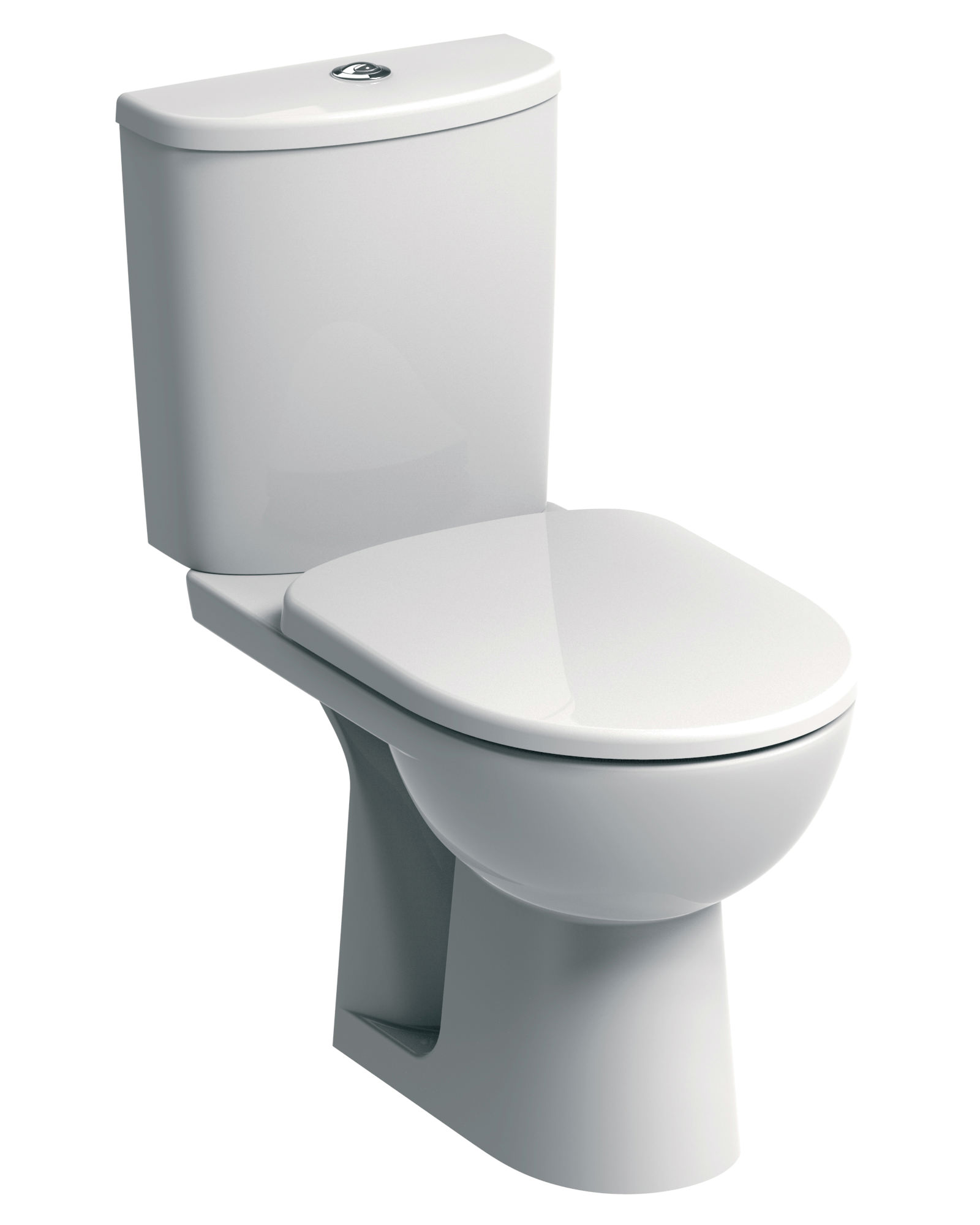 Twyford E100 Round Standard Close Coupled WC Pan 670mm And Cistern