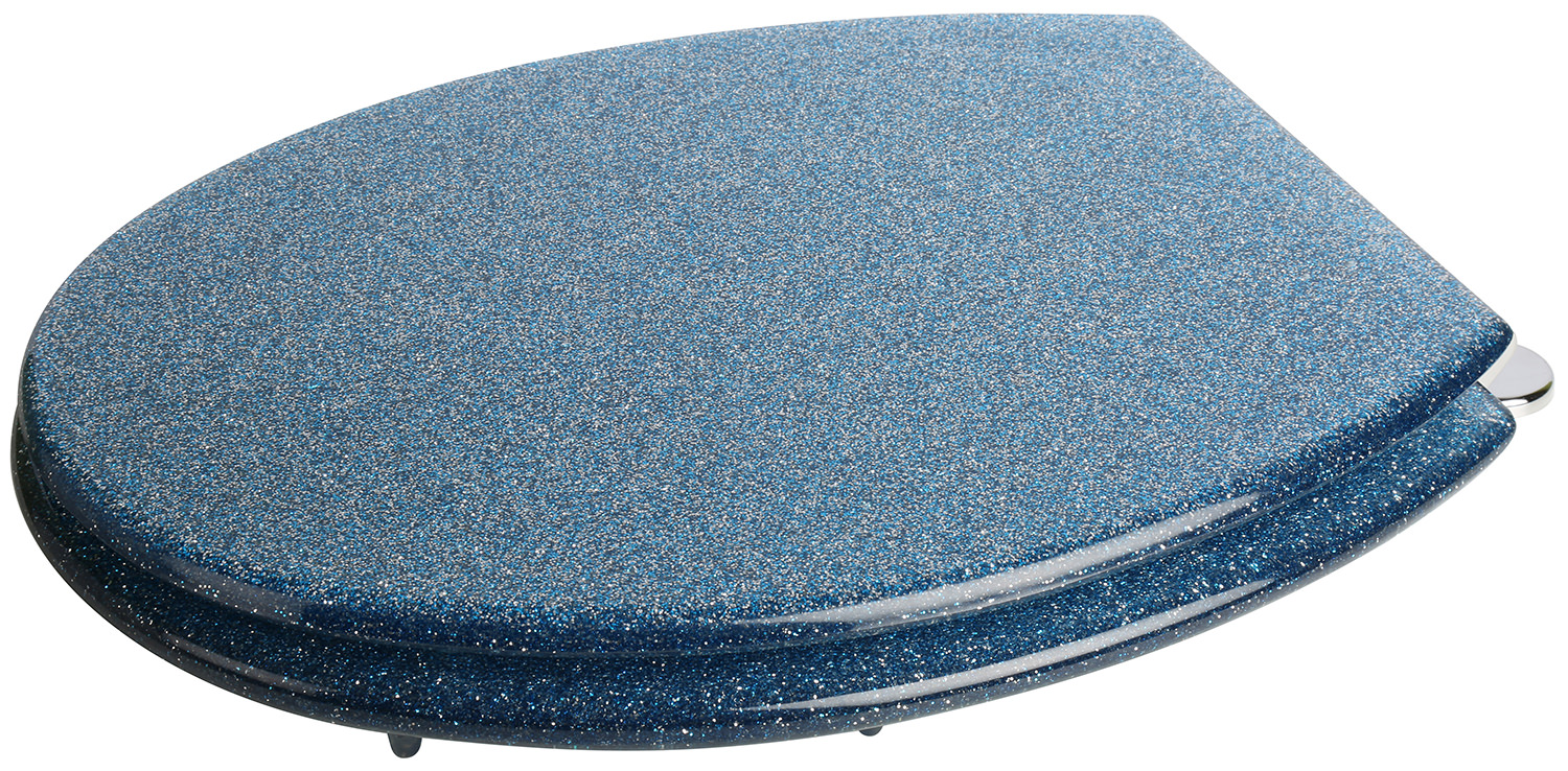 Croydex Blue Glitter Toilet Seat WL101024