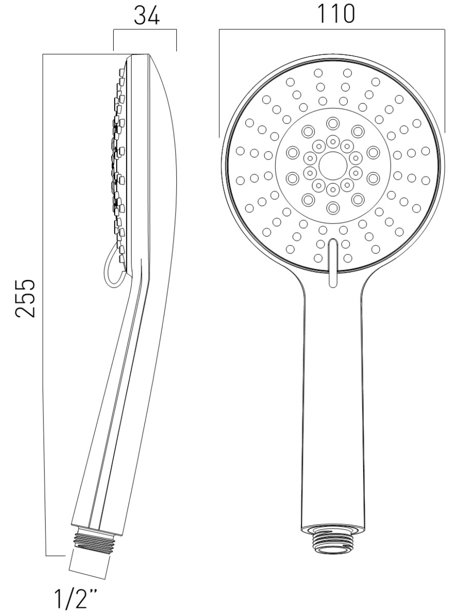 Vado Evolve MultiFunction Shower Handset EVOHANDSET/MFDBCP