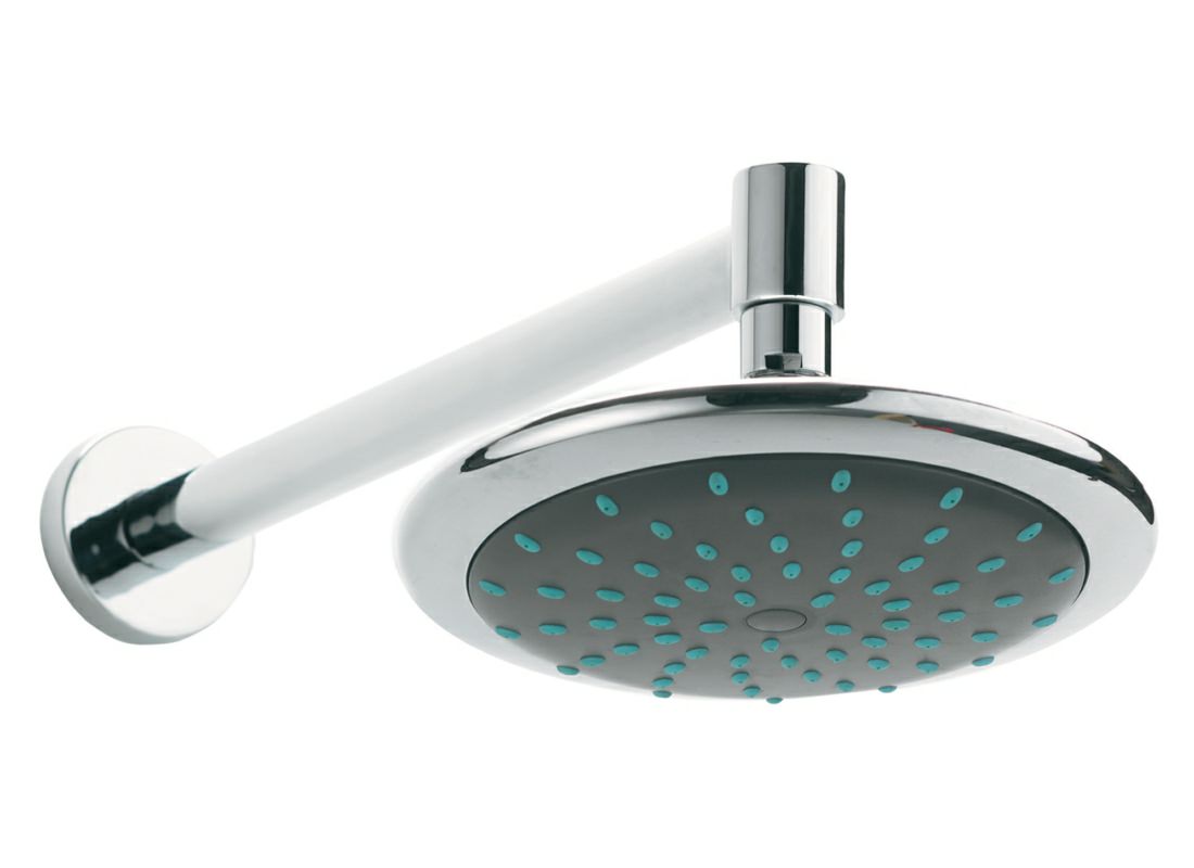 Phoenix 200mm Wall Mounted Contemporary Shower Head With Swivel ElbowSH060