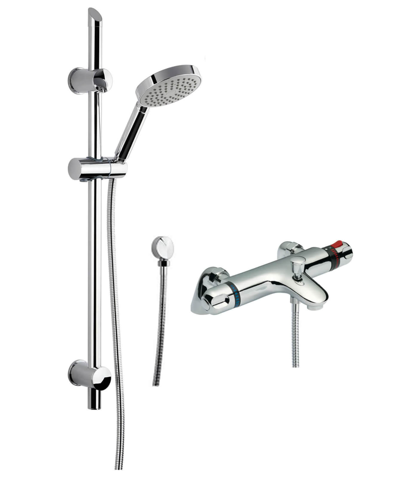 Nuie Reef Round Thermostatic Bath Shower Mixer Chrome Sbr Bv