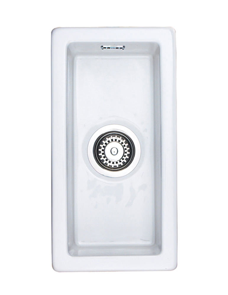 Rangemaster Rustique 1.0 Bowl Undermount Or Inset Ceramic Sink White