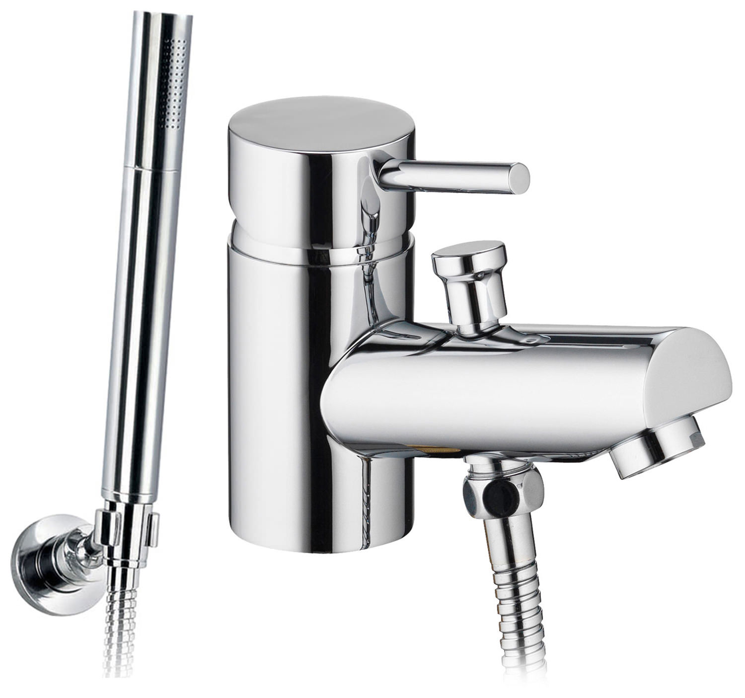 Pura Xcite Mono Bath Shower Mixer Tap With Handset And Hose