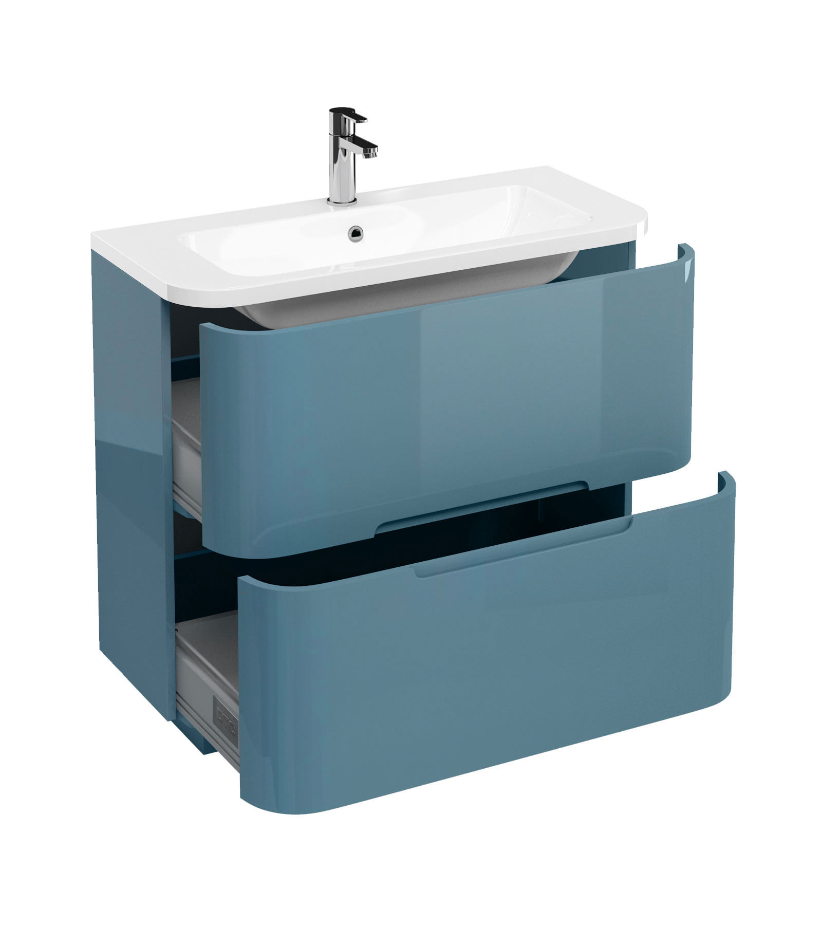 Britton Aqua Cabinet Floor Mounted Drawer Unit 900mm With 