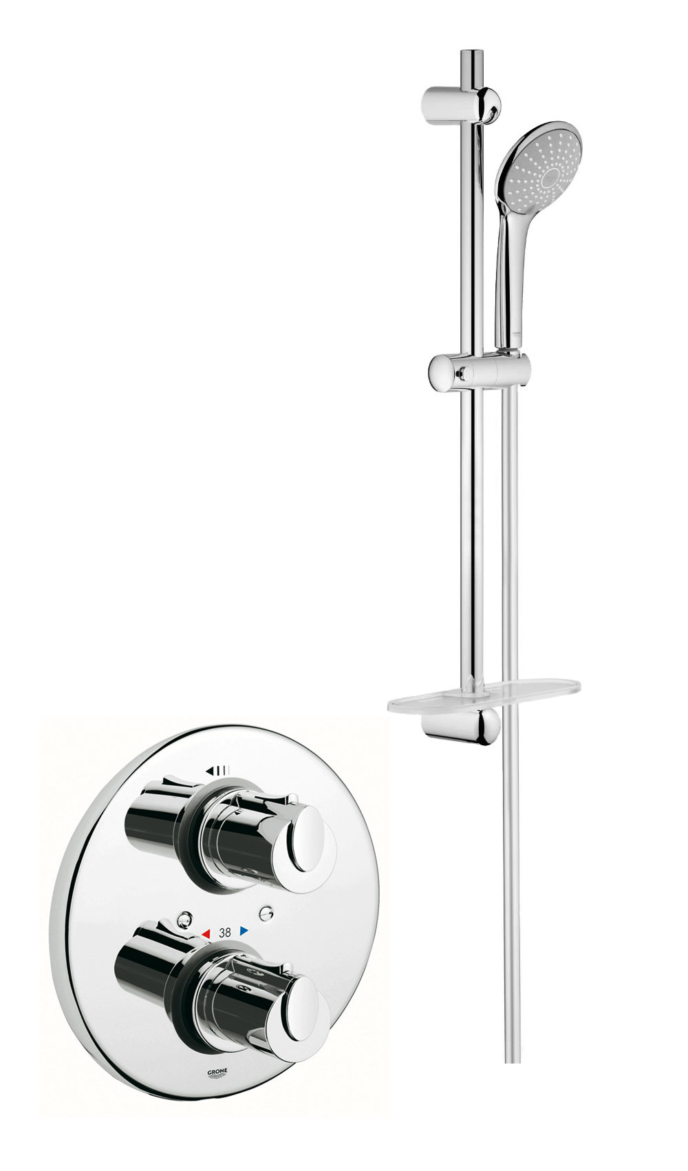 Grohe Grohtherm 1000 Shower Set With Thermostatic Shower Valve