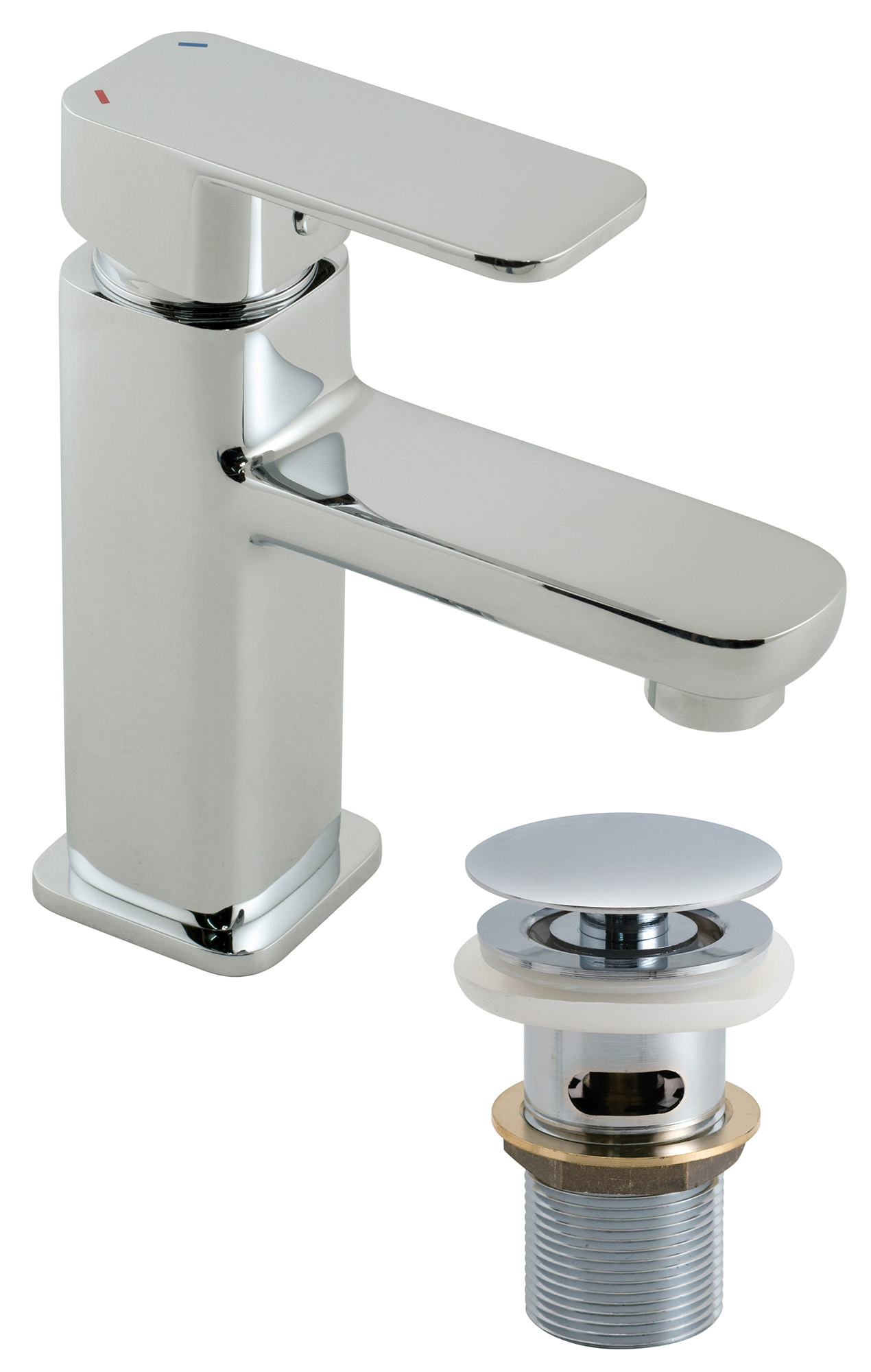 Vado Phase Mono Basin Mixer Tap With ClicClac Waste PHA100/CCC/P