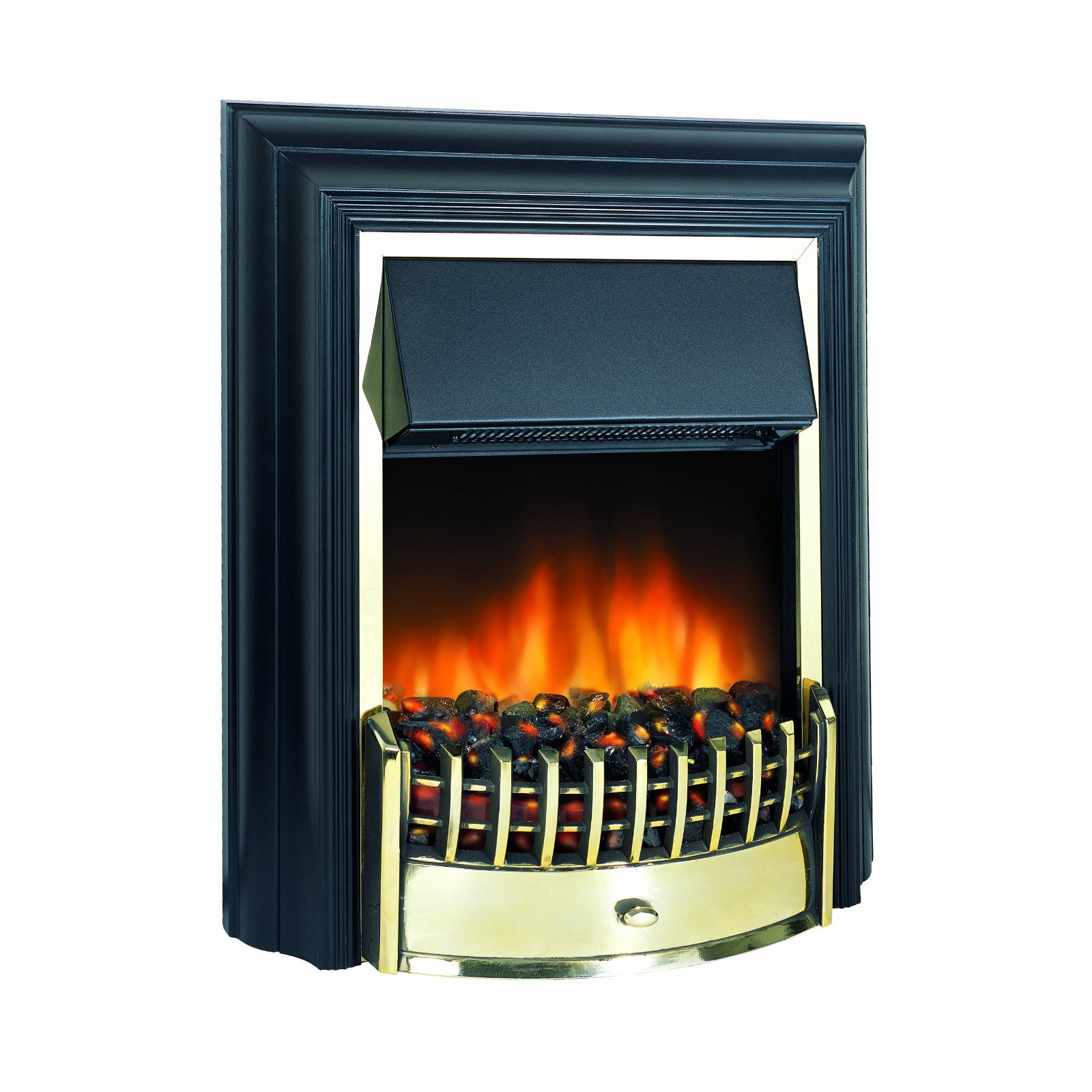 Dimplex Cheriton Remote Control Le Electric Fire Black Brass Cht20le 3854