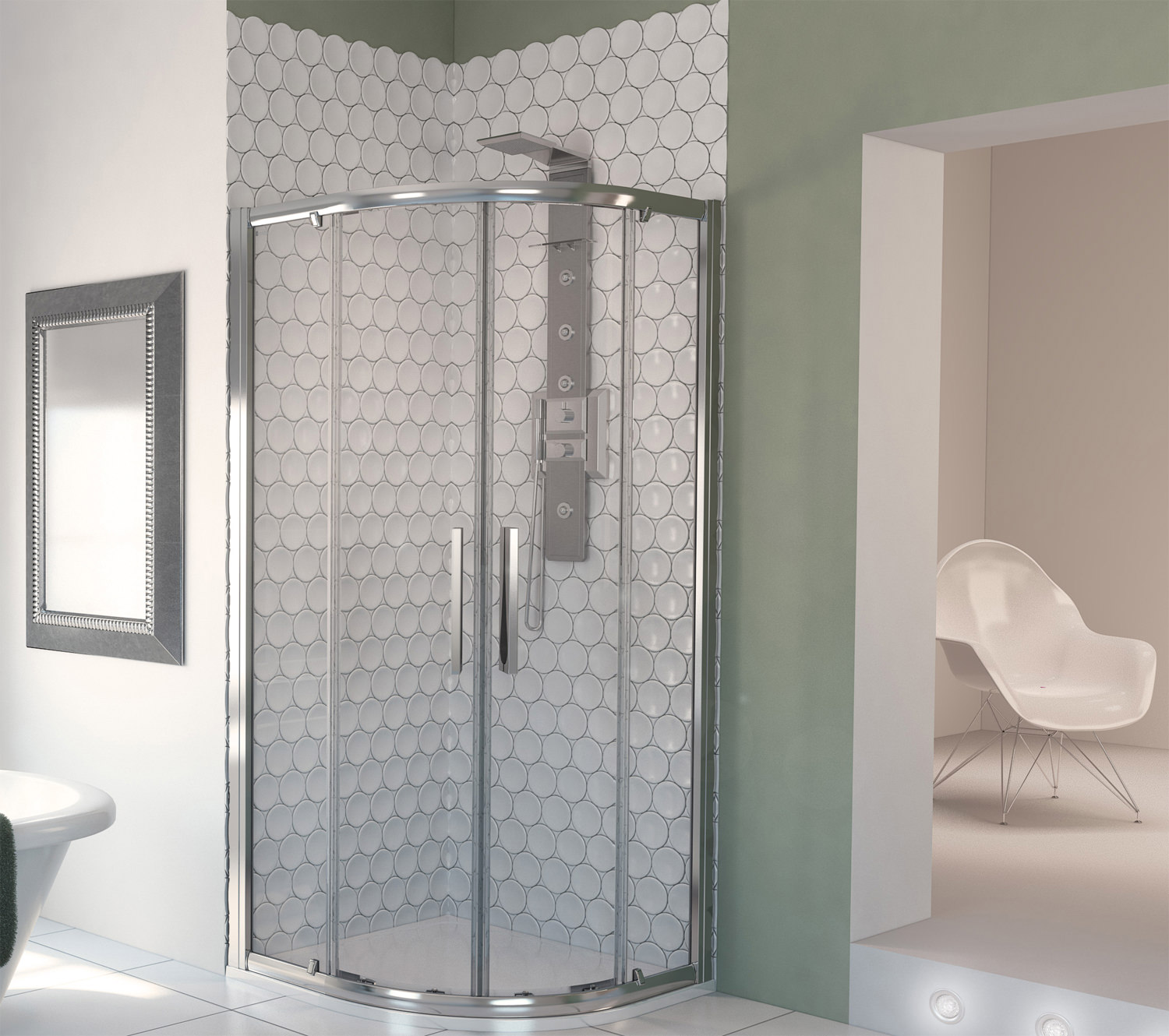 aqualux 800 quadrant shower enclosure