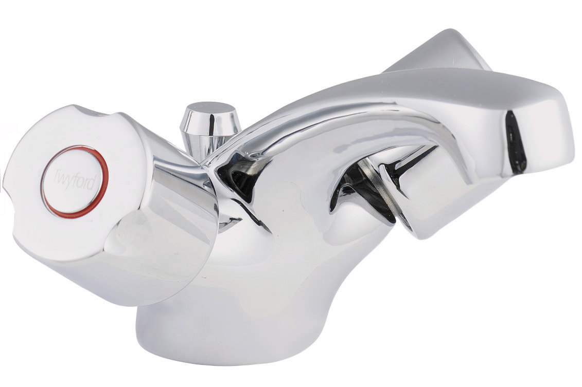 Twyford Logics Monobloc Basin Tap Dual Flow With PopUp Waste