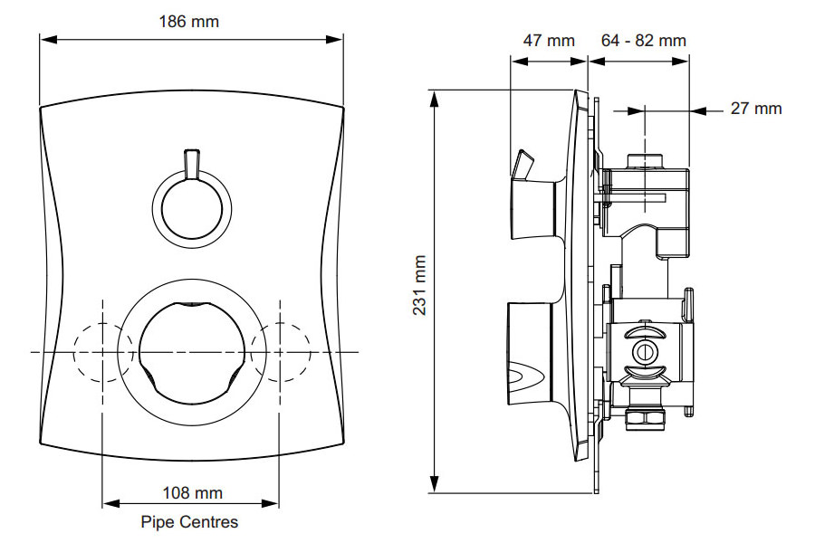Mira Discovery Dual BuiltIn Shower Valve