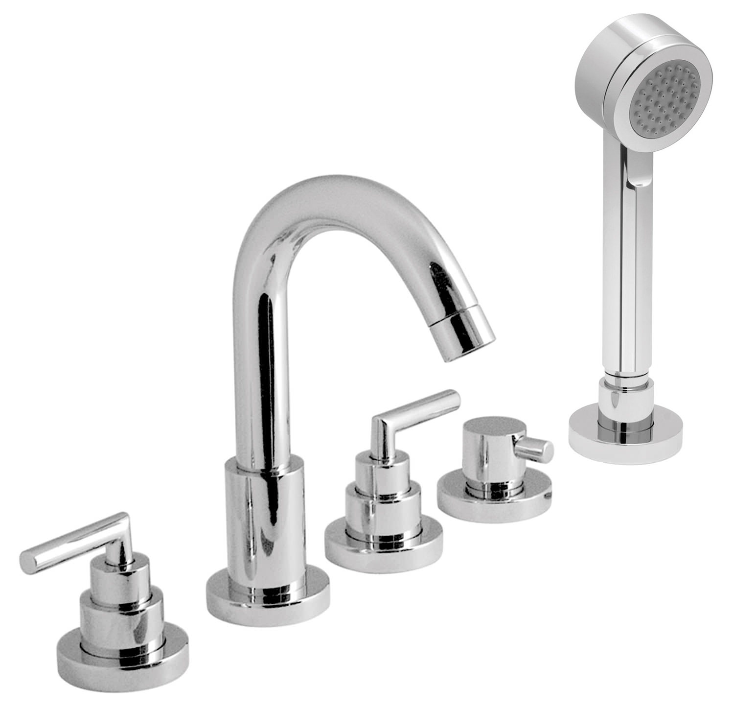 Vado Elements Air Deck Mounted 5 Hole Bath Shower Mixer Tap ELA1353