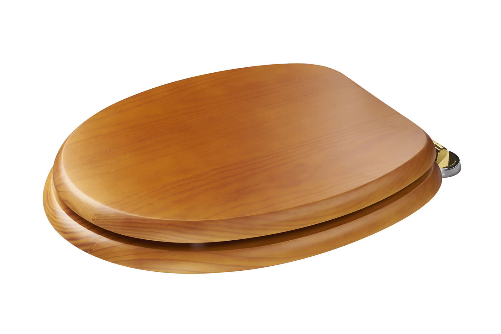 Croydex Douglas Antique Pine Brass Hinges Toilet Seat WL530750H