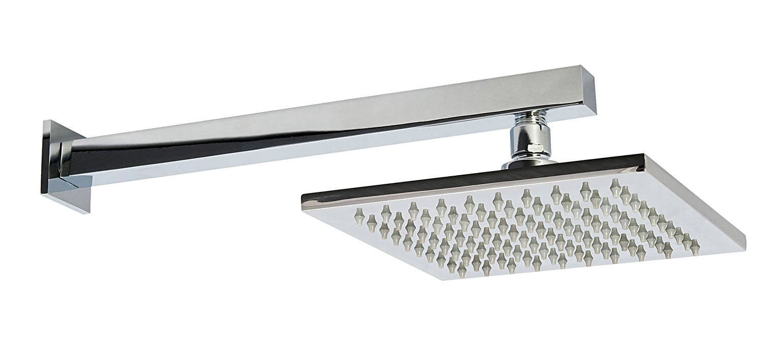 Lauren Stainless Steel Square Shower Head And Wall Mounted Arm STY062