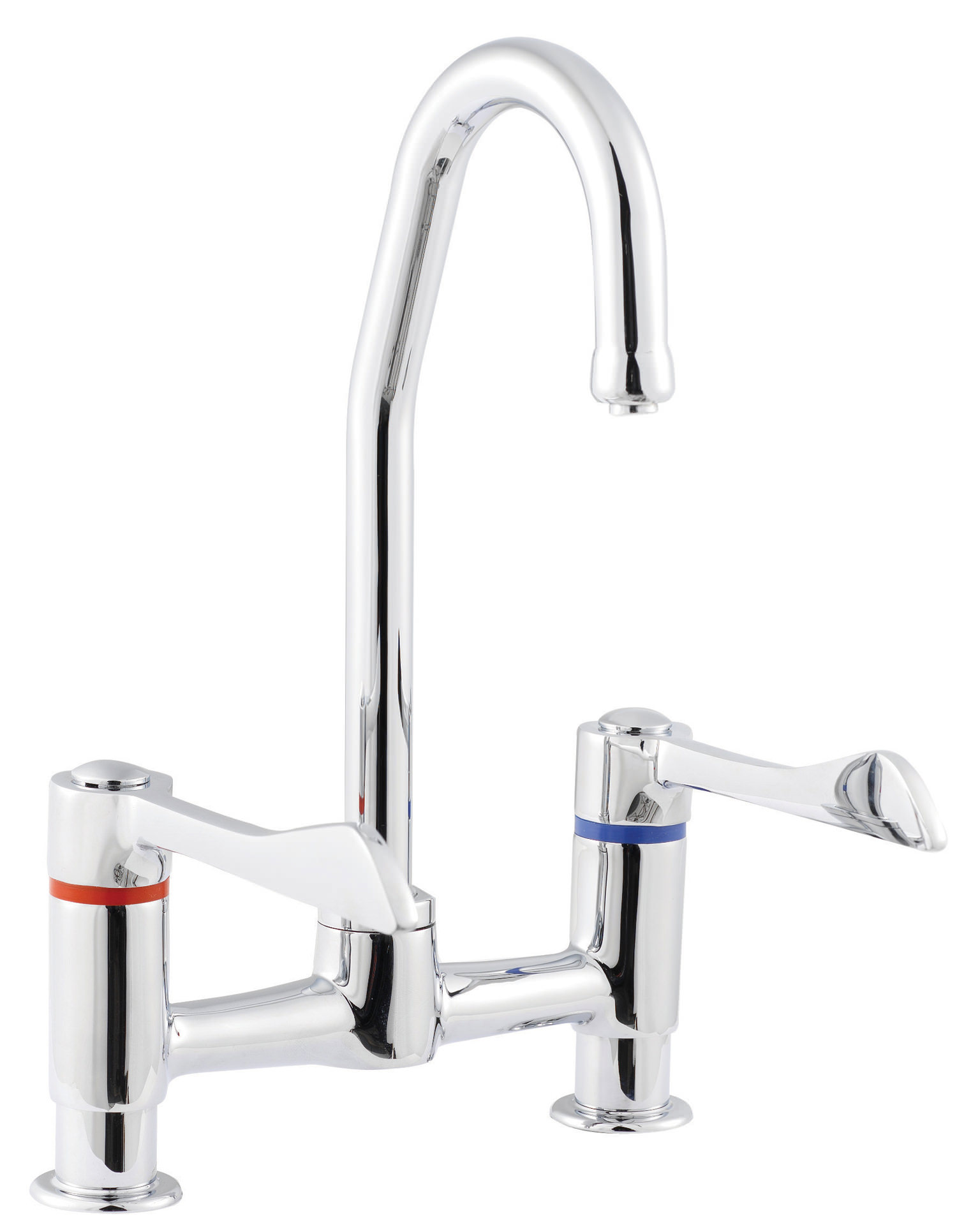 Twyford Sola Lever Control Deck Mounted Mixer Tap SF1077CP