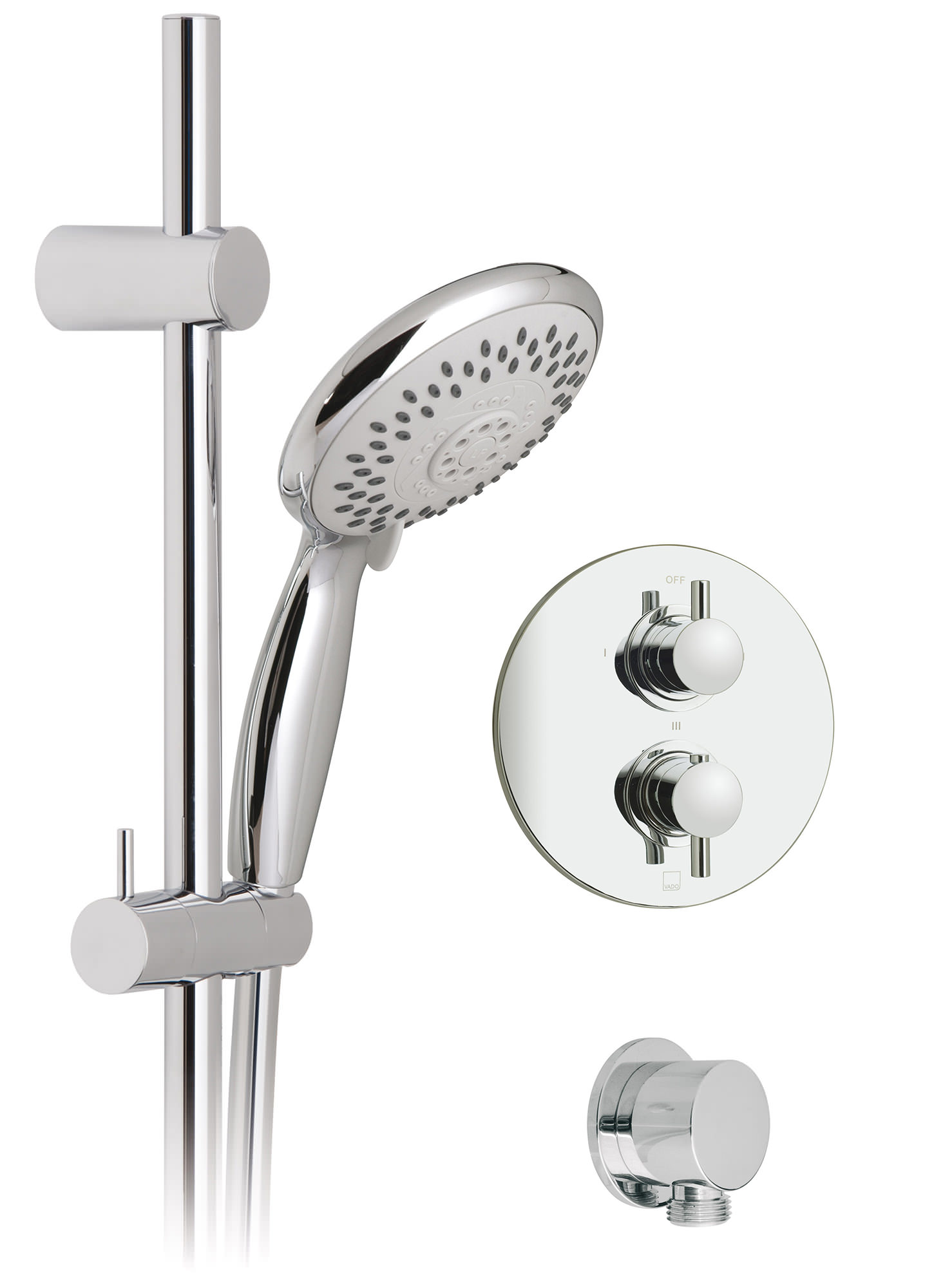 Vado CelsiusSpace Concealed Thermostatic 5 Mode Shower Round WGCELBOXRO/SPC/P