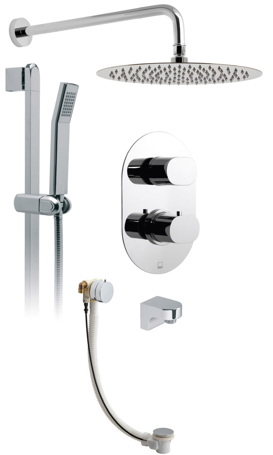 shower set with bath filler