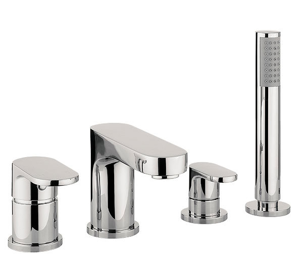 Lauren Silk 4 Hole Bath Shower Mixer Tap Set