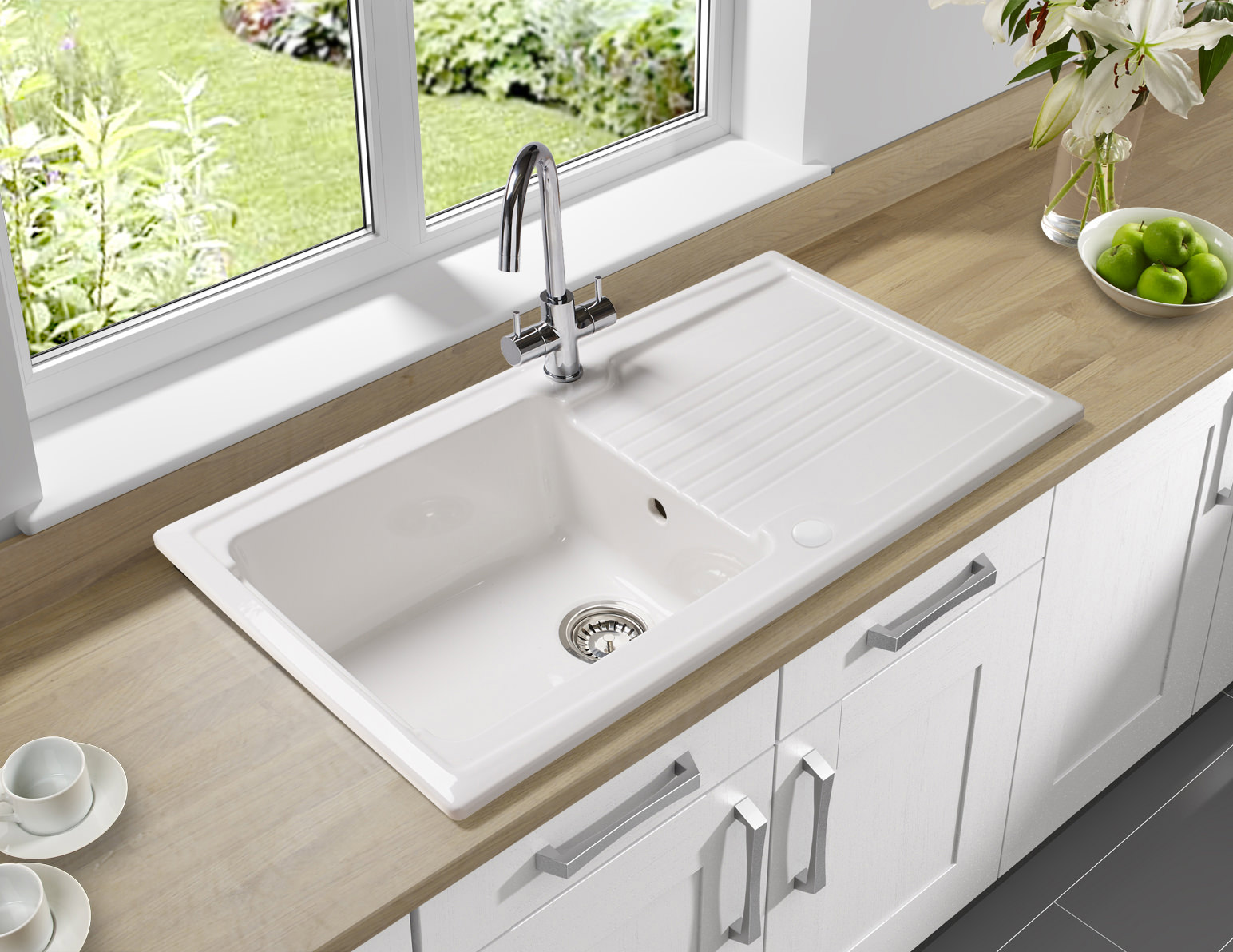 low profile inset kitchen sink