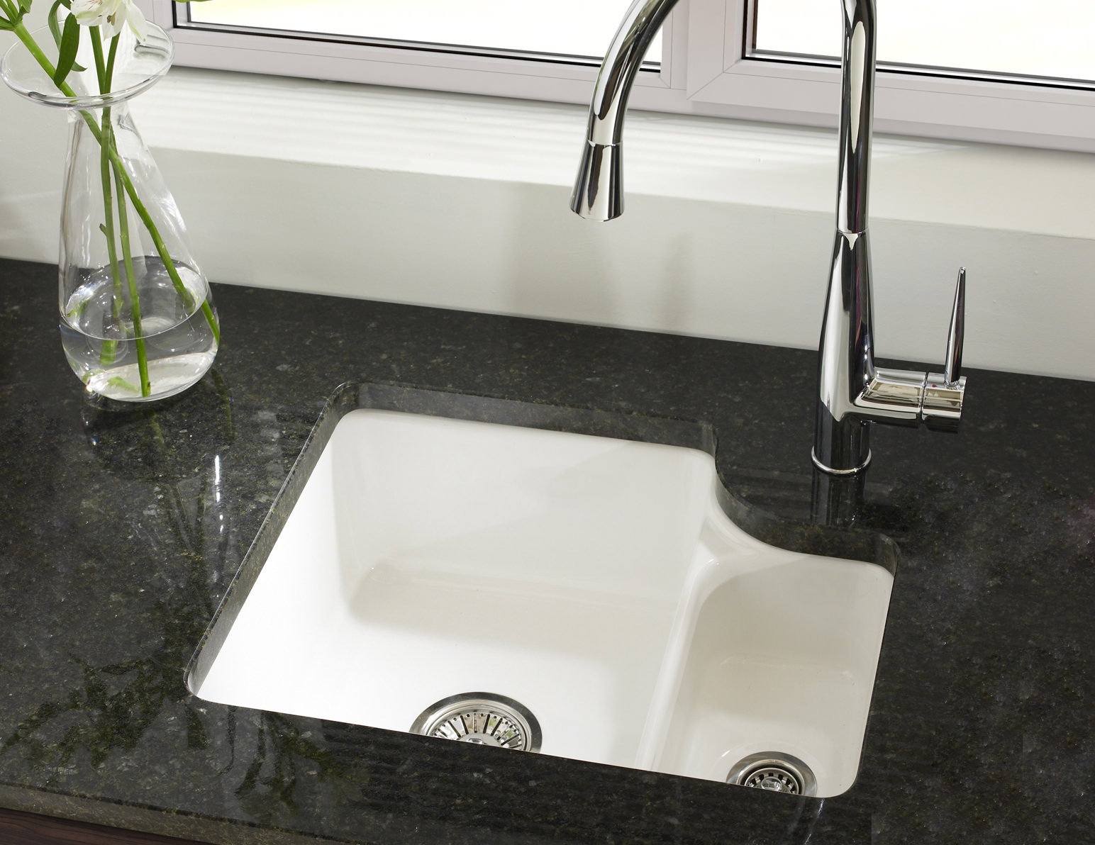 black ceramic undermount kitchen sink