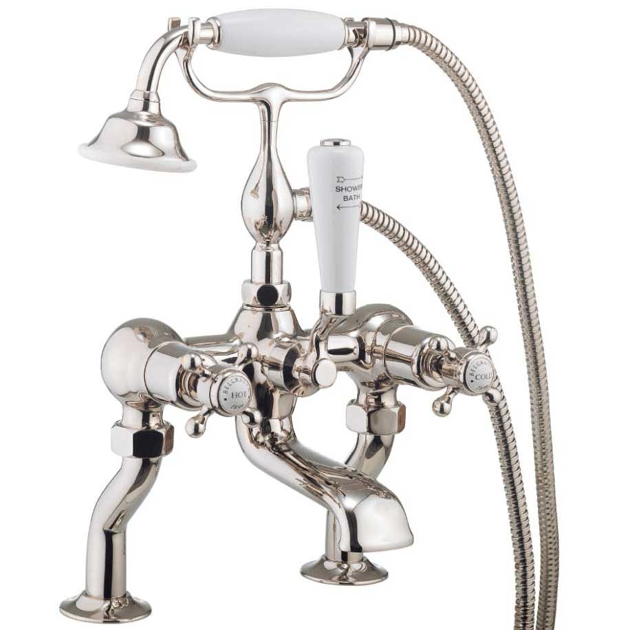 ... Belgravia Crosshead Nickel Deck Mounted Bath Shower Tap HG422DN