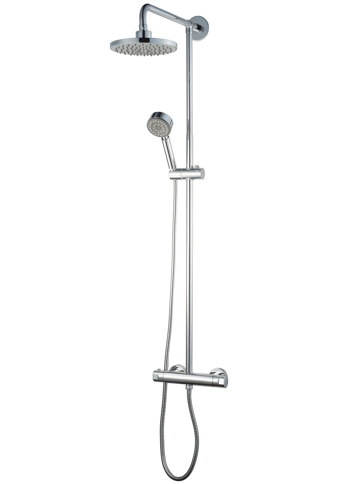 Aqualux Haceka Pro 2000 Polished Silver Shower Set 1138990