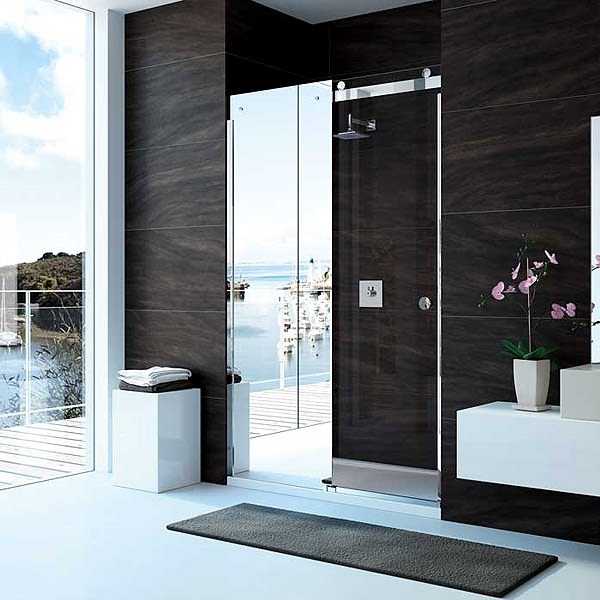 shower mirror sliding door doors bathroom 1400mm merlyn enclosures