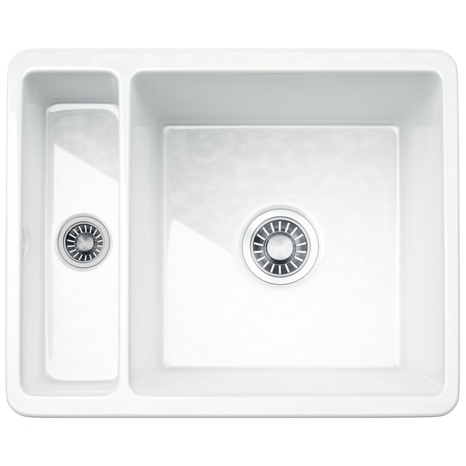 Franke Kubus KBK 160 Ceramic 1.5 Bowl Undermount Kitchen ...