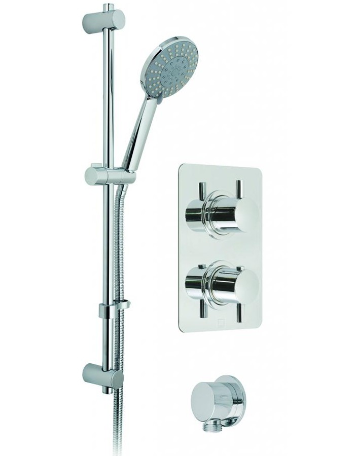 Vado Celsius Square Thermostatic Valve With Evolve Slide Rail Kit CEL