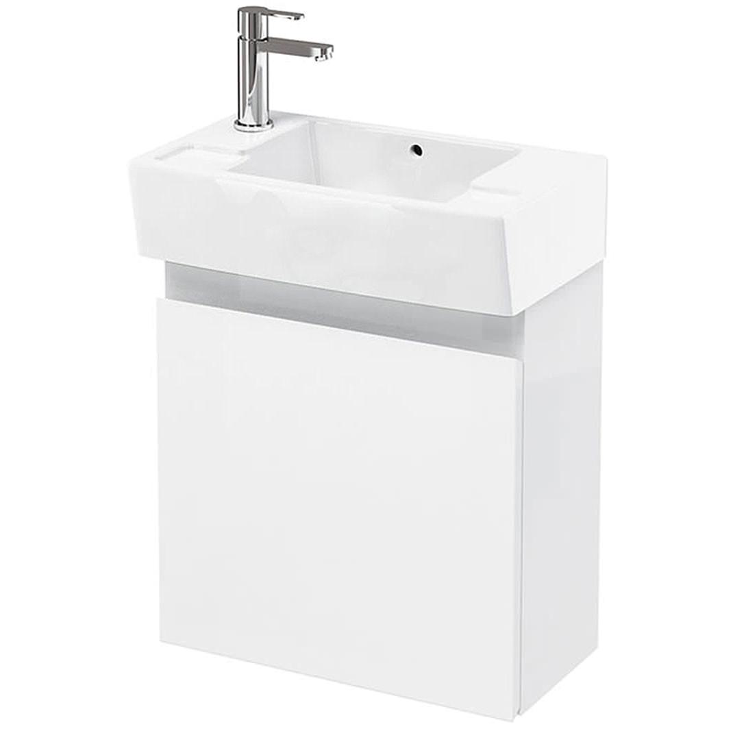 Britton Aqua Cabinets Compact 250 Wall Hung Unit And LH Cloakroom Basin ...