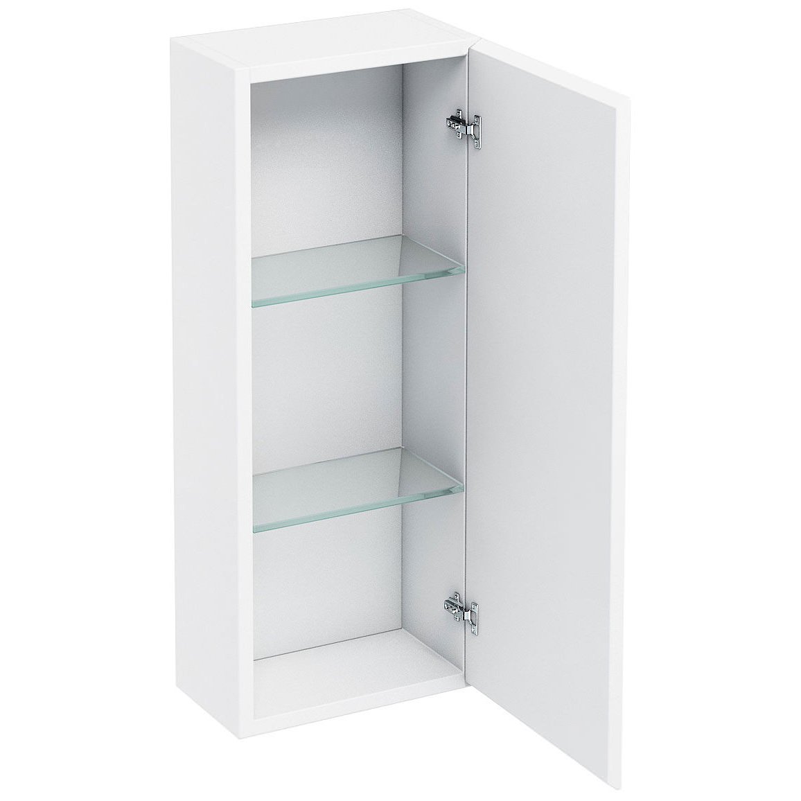 Vienna white single door mirror cabinet