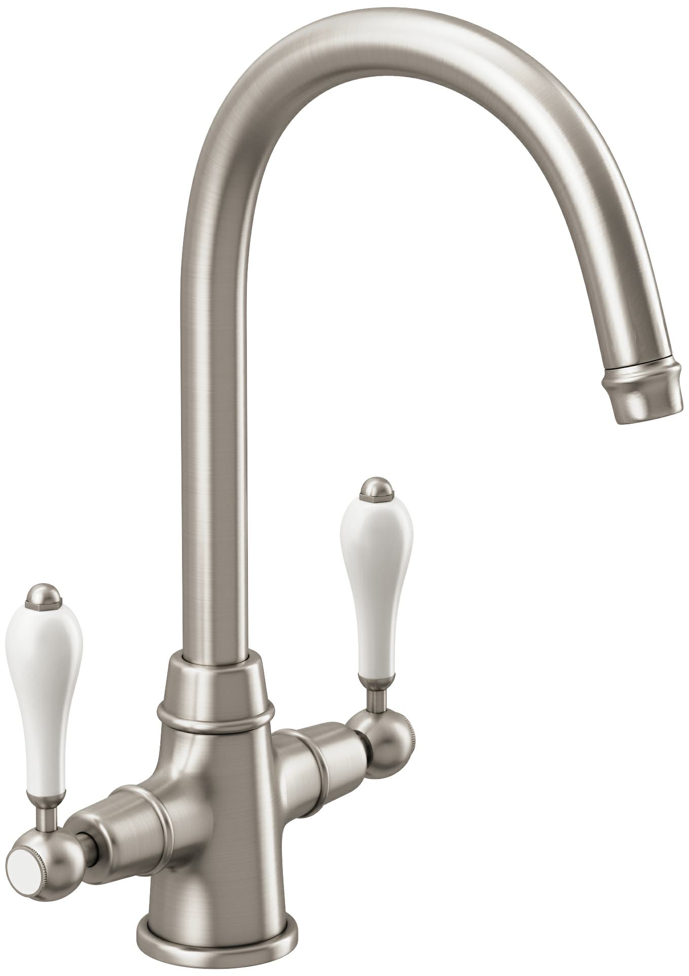 Abode Ludlow Brushed Nickel Monobloc Kitchen Mixer Tap AT1216   L 2016 6 10  8 14 30 170 