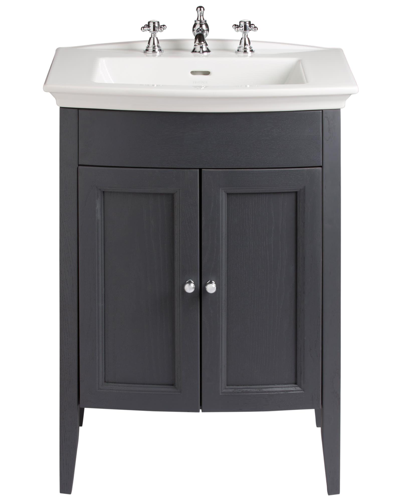 heritage caversham graphite vanity unit for blenheim basin | kgrhp34 heritage caversham graphite vanity unit for blenheim basin | kgrhp34