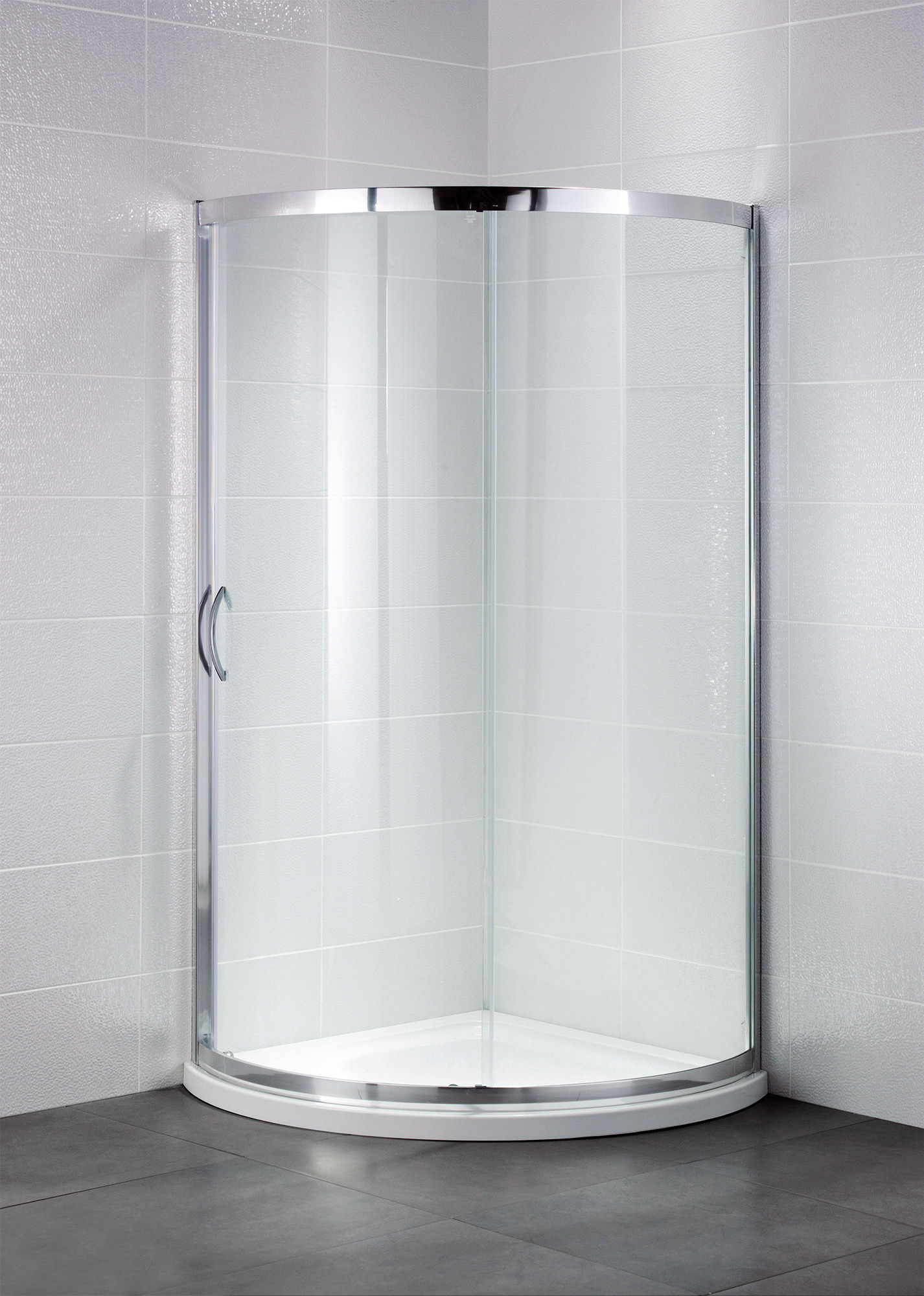 April Identiti2 900 x 900mm Bow Fronted Single Door Shower Quadrant