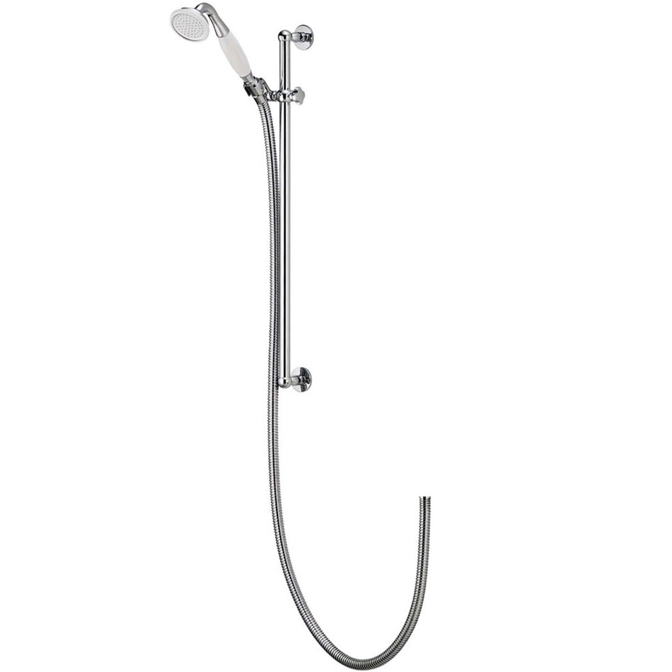 Aqualisa Aquatique Chrome Shower Slide Rail With Adjustable Head