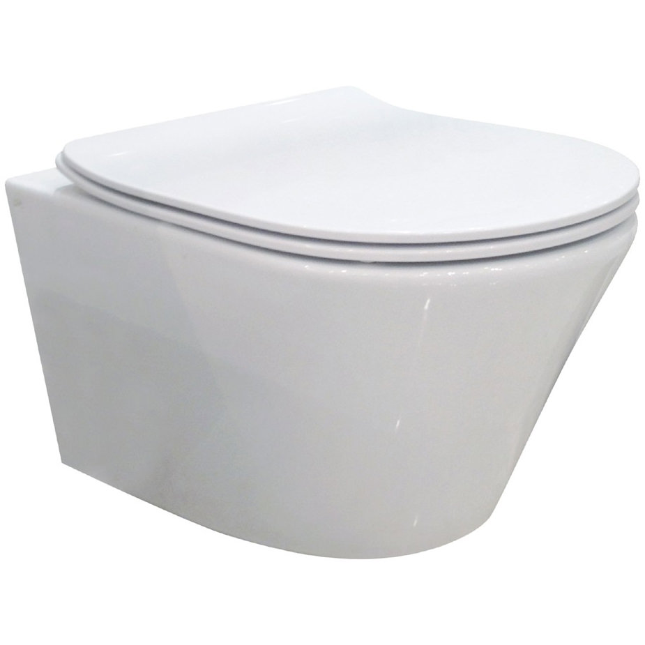 Pura Imex Blade Wall Hung WC Bowl And Slow Close Seat 520mm BLCH1088