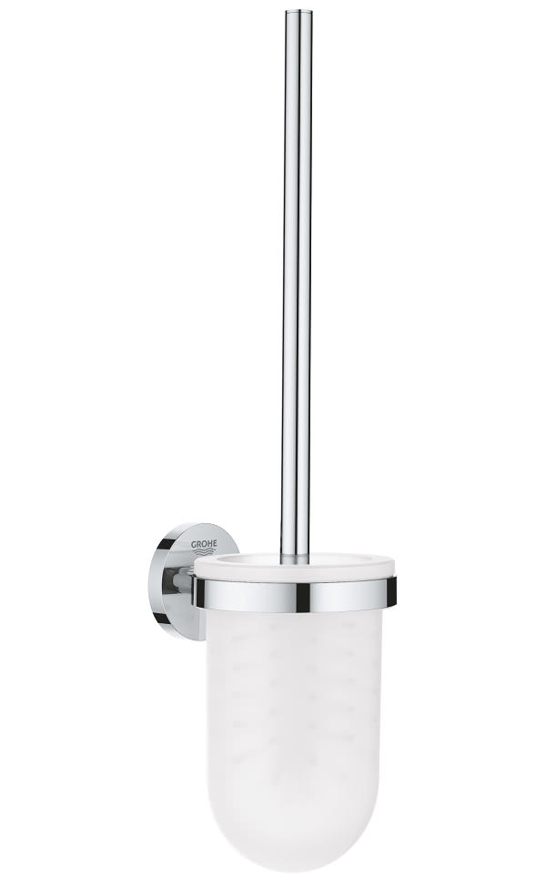 Grohe Essentials Wall Mounted Toilet Brush Set 40374001 - Wall Mounted Toilet Brush Holder Height