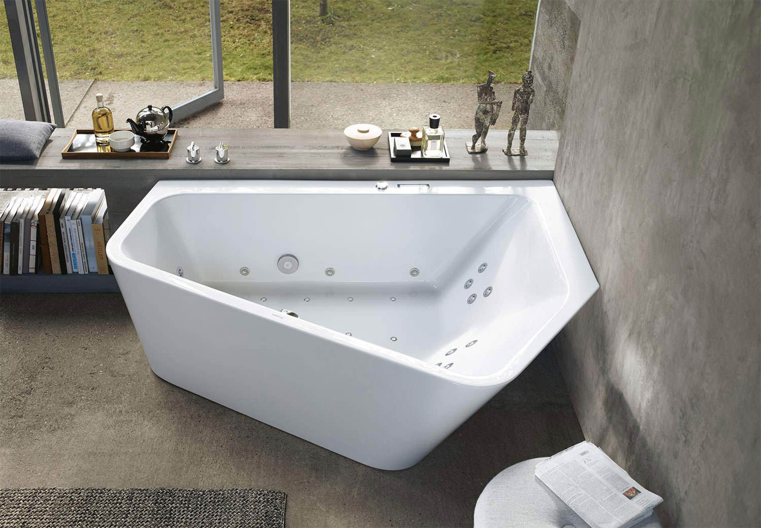 Duravit Paiova 1900mm 5 Corner Right Built In Bath With Combi System L