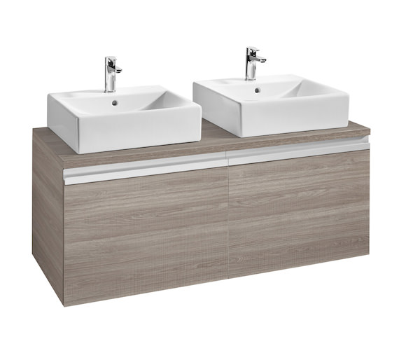 Roca Heima 1200 X 500mm Base Unit For Two Over Countertop Basin