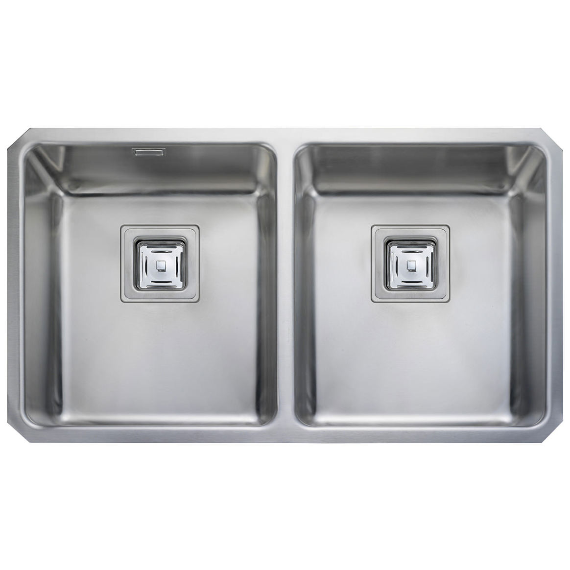 2.0 Equal Twin Bowl Stainless Steel Reversible Kitchen Sink & Waste Plumbing Kit 