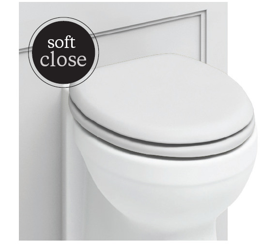 Burlington Soft Close Wooden Toilet Seat Matt White S45