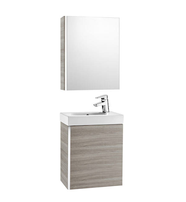 Roca Mini 450mm Vanity Unit With Basin, Mirror Bathroom Vanity Unit
