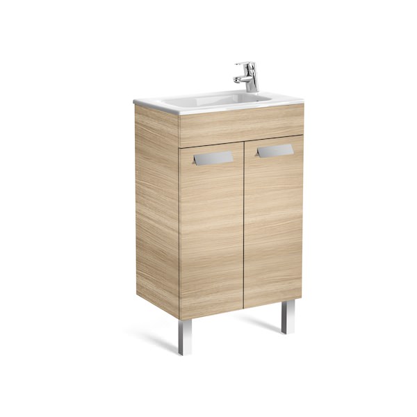 Roca Debba Unik 2 Door 500mm Oak Wall Hung Compact Vanity Unit