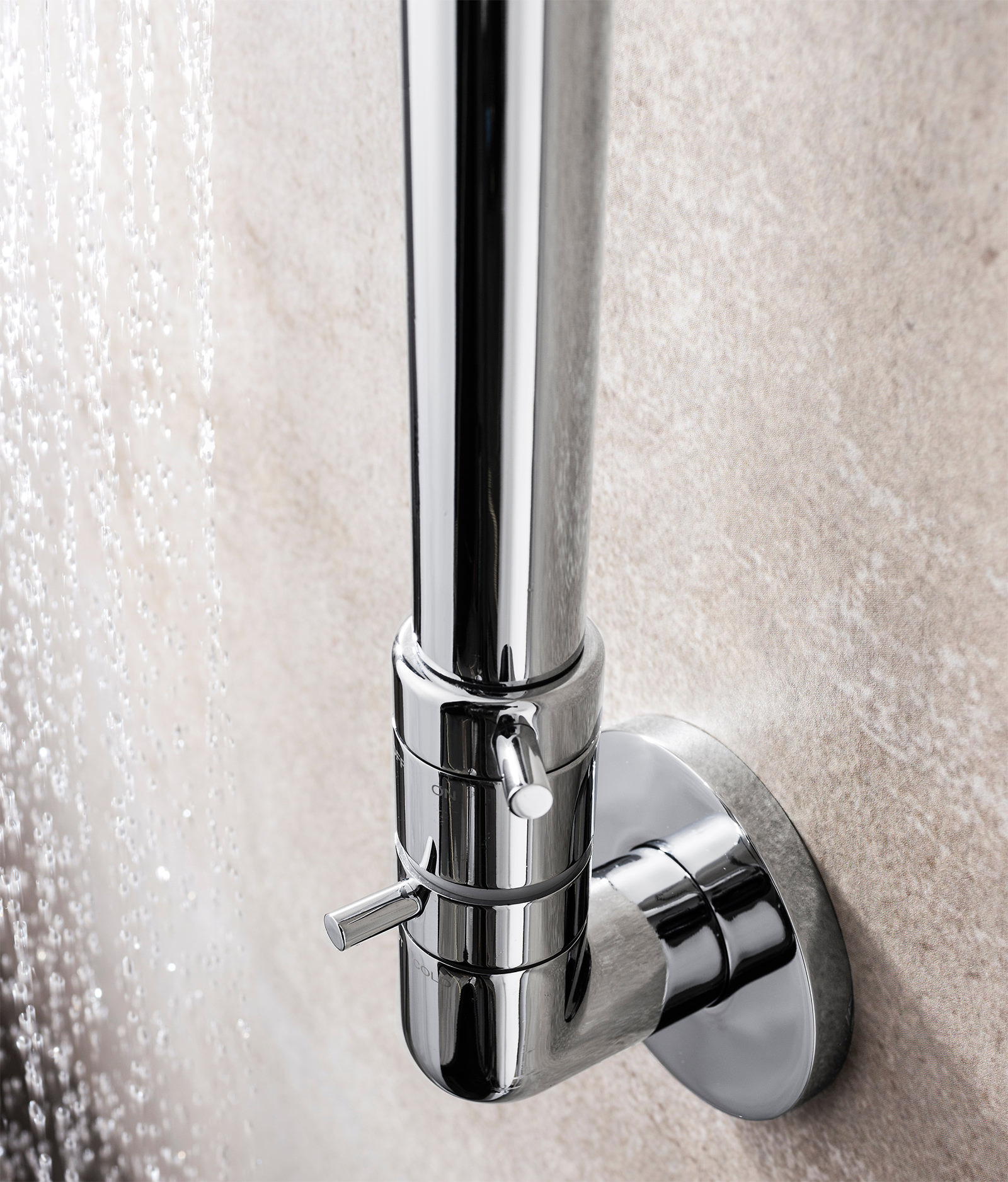 Crosswater Central Inline Exposed Manual Shower Valve Within Riser Rail