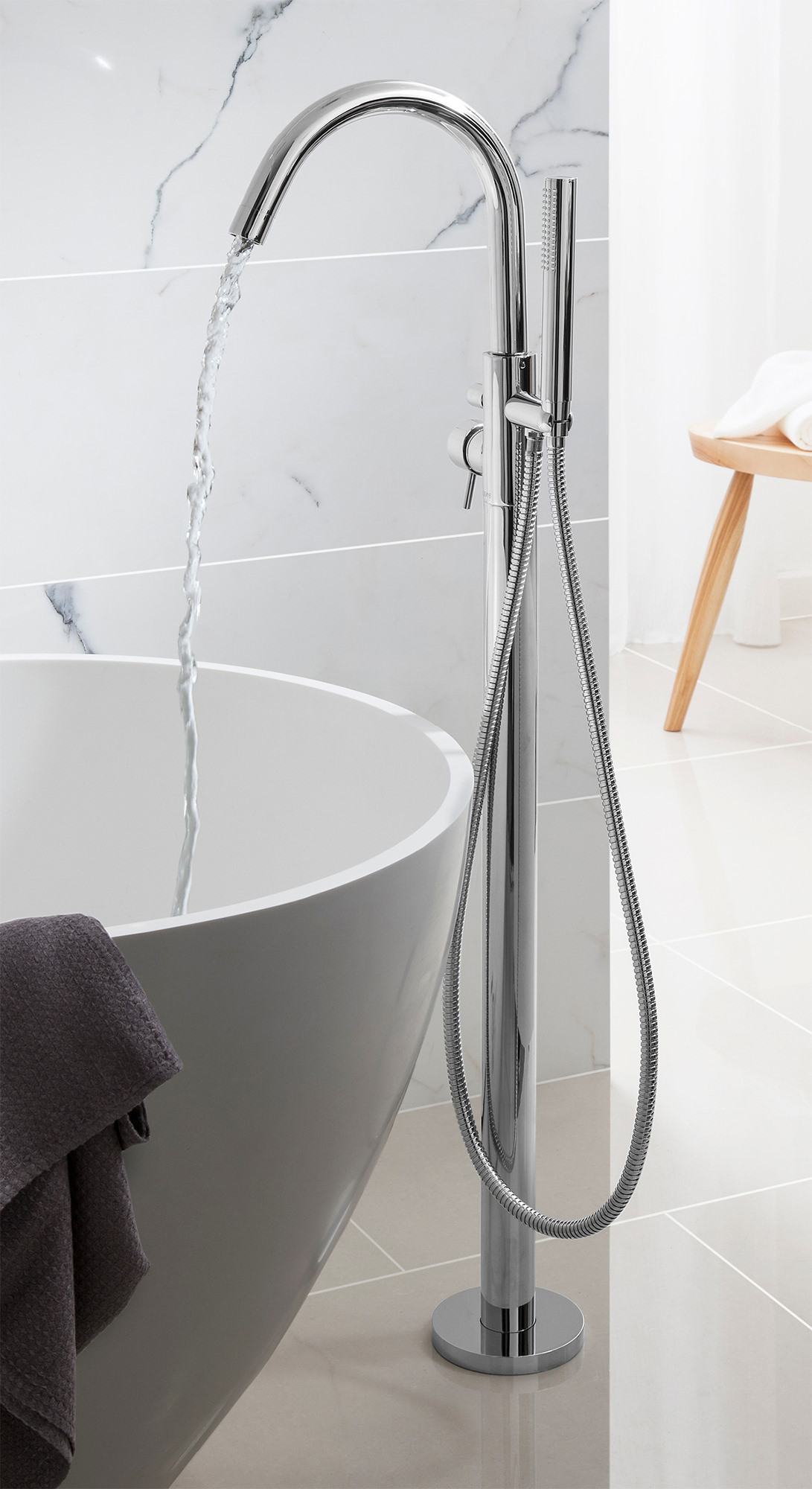 Crosswater Design Floor Standing Bath Shower Mixer Tap