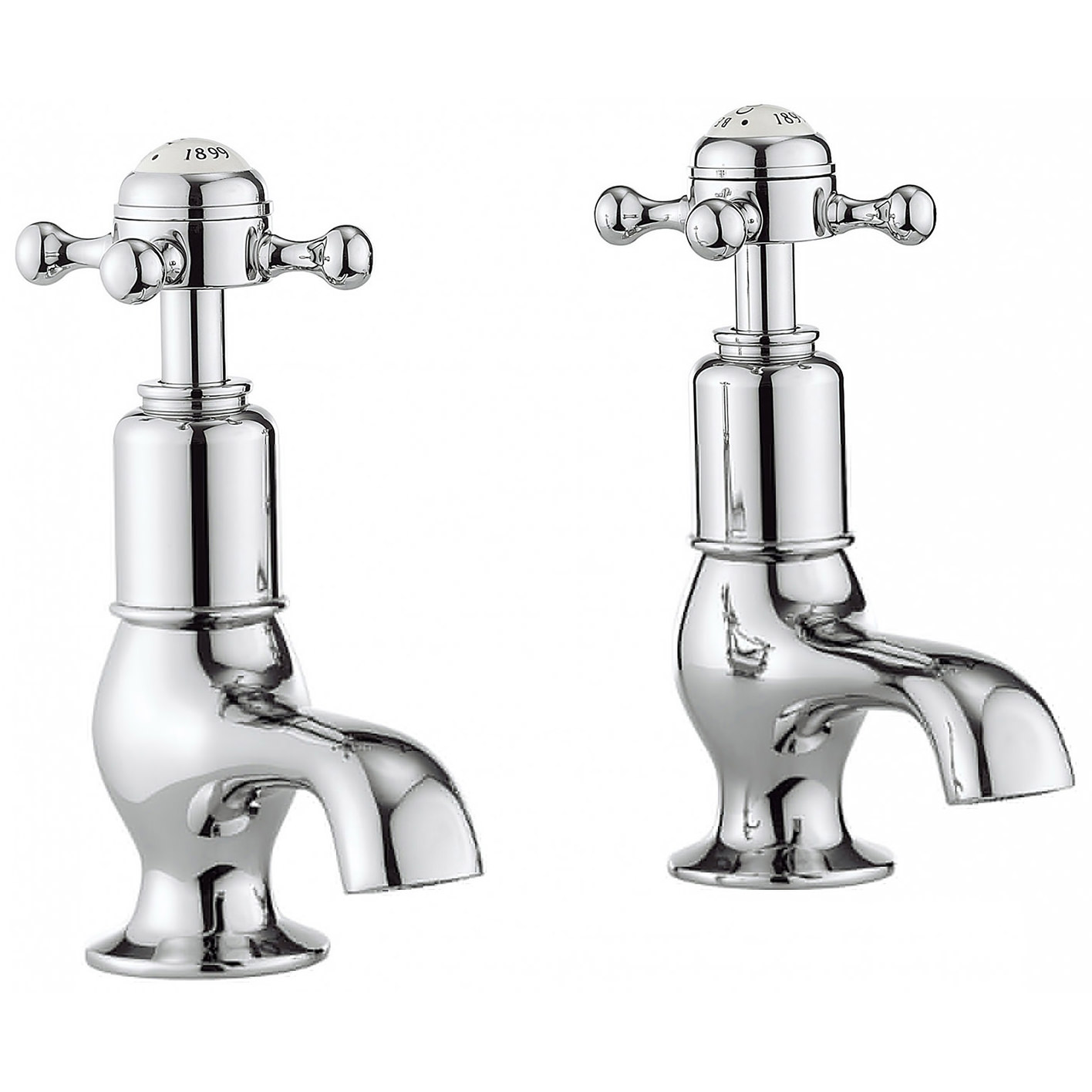 Crosswater Belgravia Pair Of Cloakroom Basin Taps With Crosshead Handle