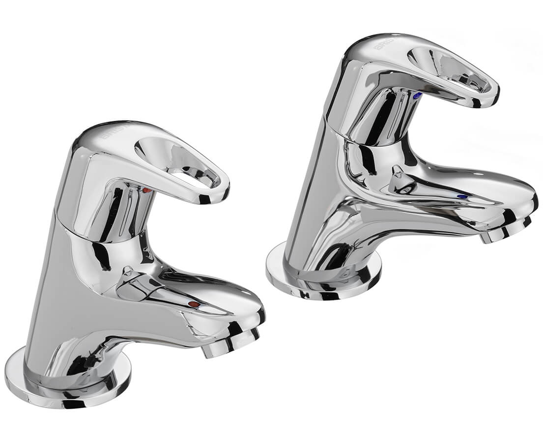 Bristan Cadet Chrome Pair Of Basin Taps CAD 1/2 C