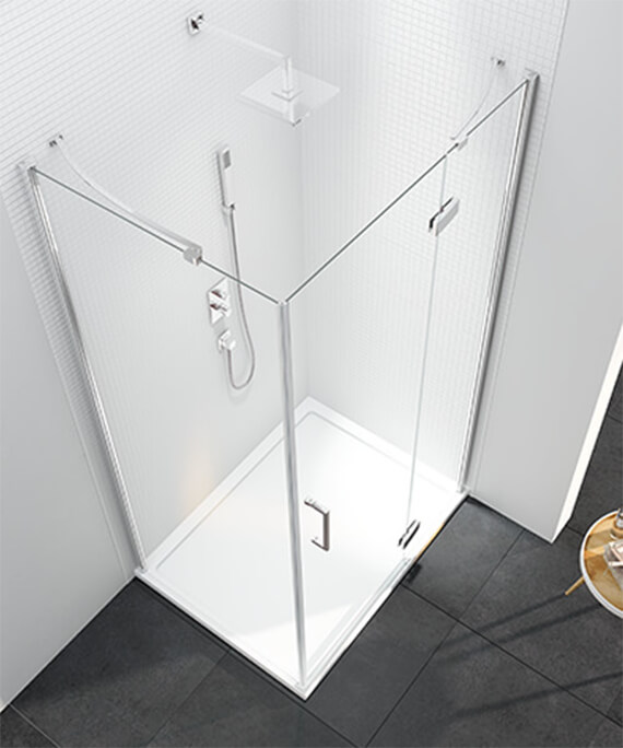Merlyn 6 Series Frame-less Plus Sizes Inline Hinged Shower Door 2000mm  Height - S6F800CORN