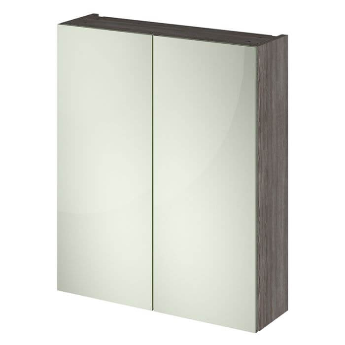 Hudson Reed Fusion 600mm Double Door 50 50 Compact Mirror Cabinet Off117