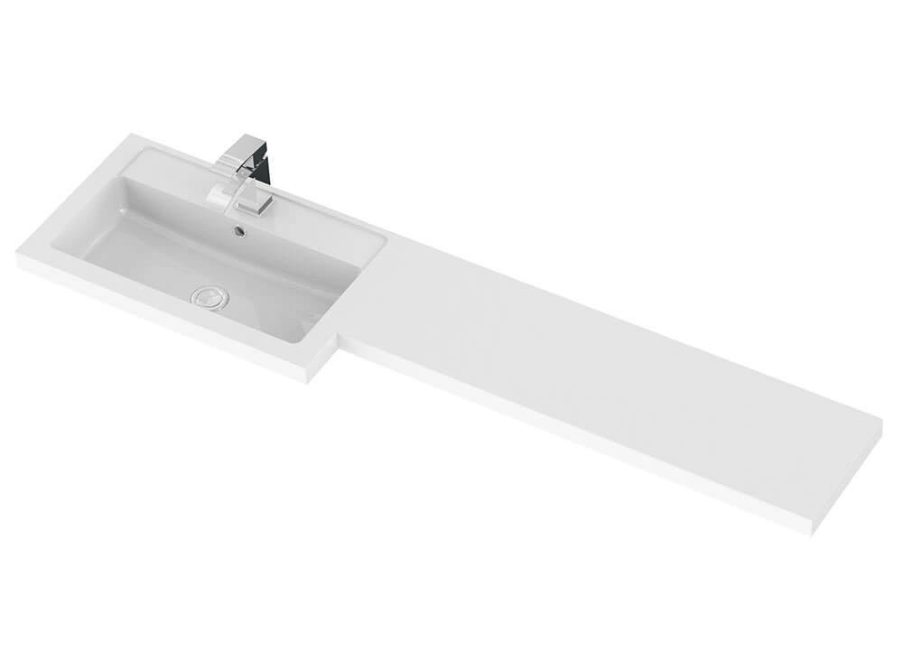 Hudson Reed L Shaped Polymarble Basin PMB412L